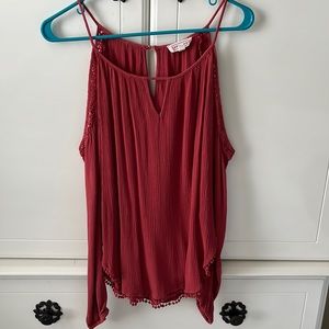 Off the shoulder long sleeve blouse